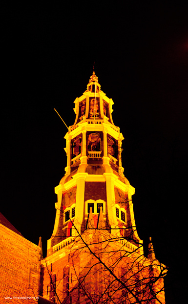 Verlicht toren A Kerk