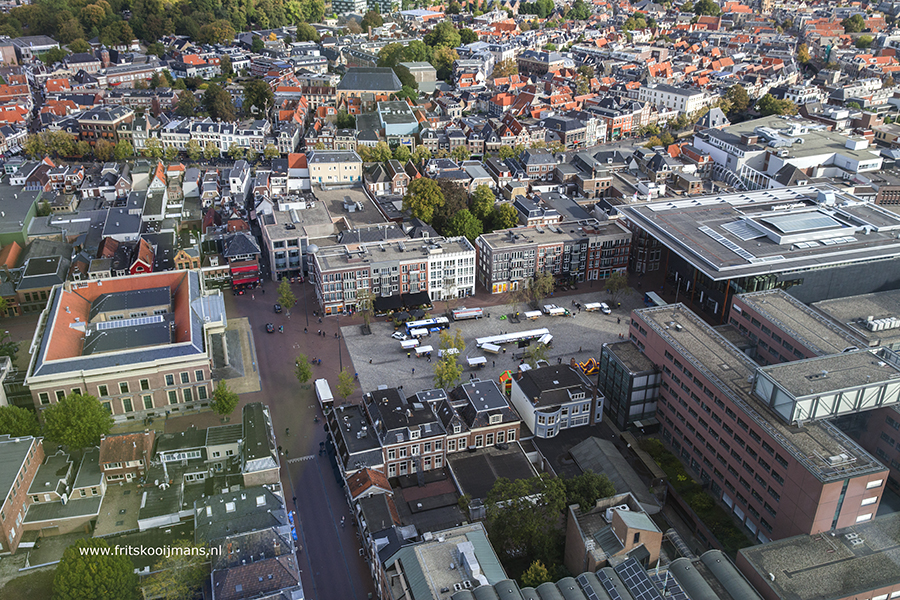 Uitzicht vanuit de Achmeatoren in Leeuwarden