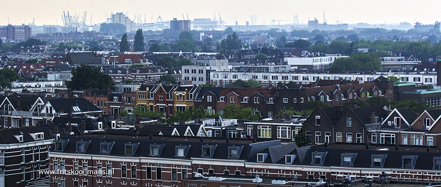 Uitzicht over vanaf Groothandelsgebouw in Rotterdam