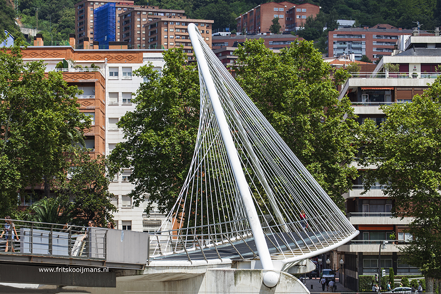 Calatravabrug over de Nervionrivier in Bilbao